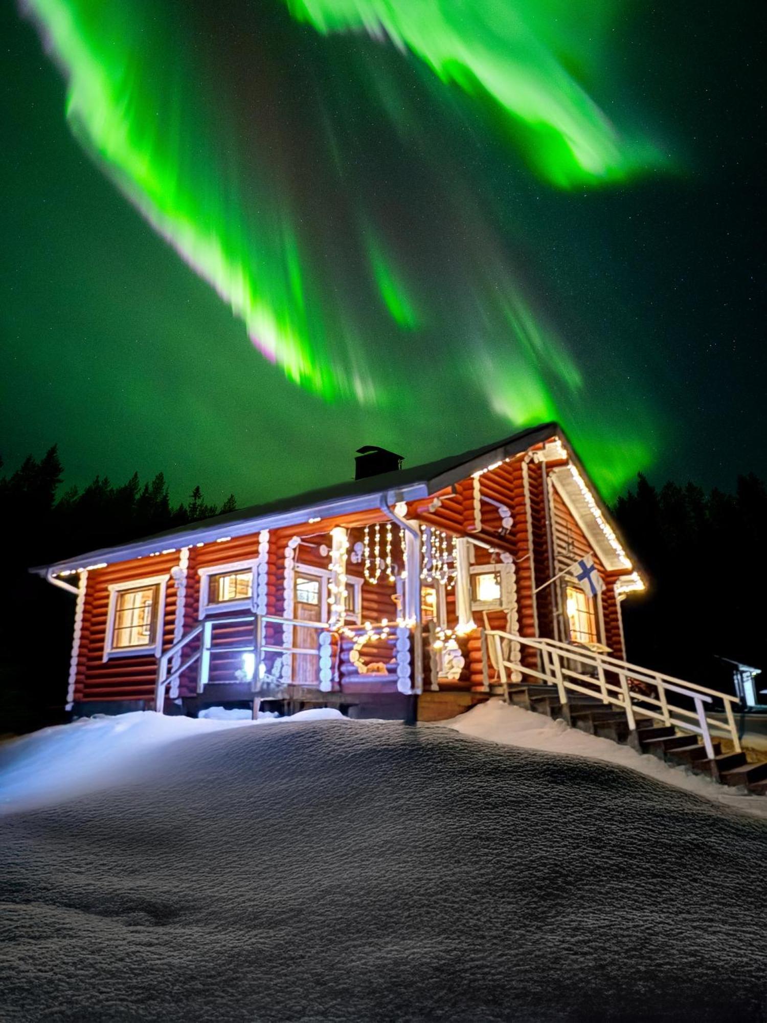 Lapin Villa Hiisi Joen Rannalla Ranua Exteriér fotografie