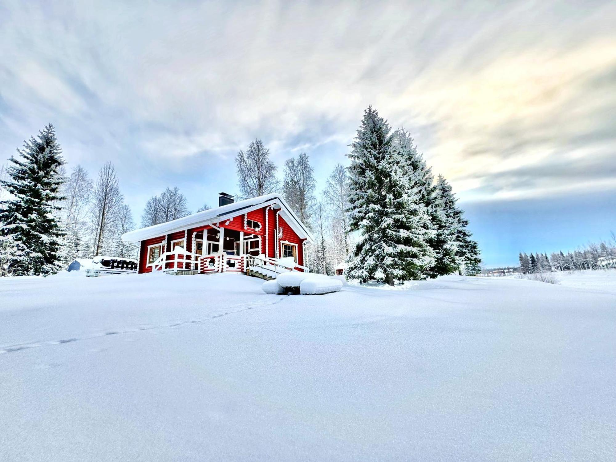 Lapin Villa Hiisi Joen Rannalla Ranua Exteriér fotografie