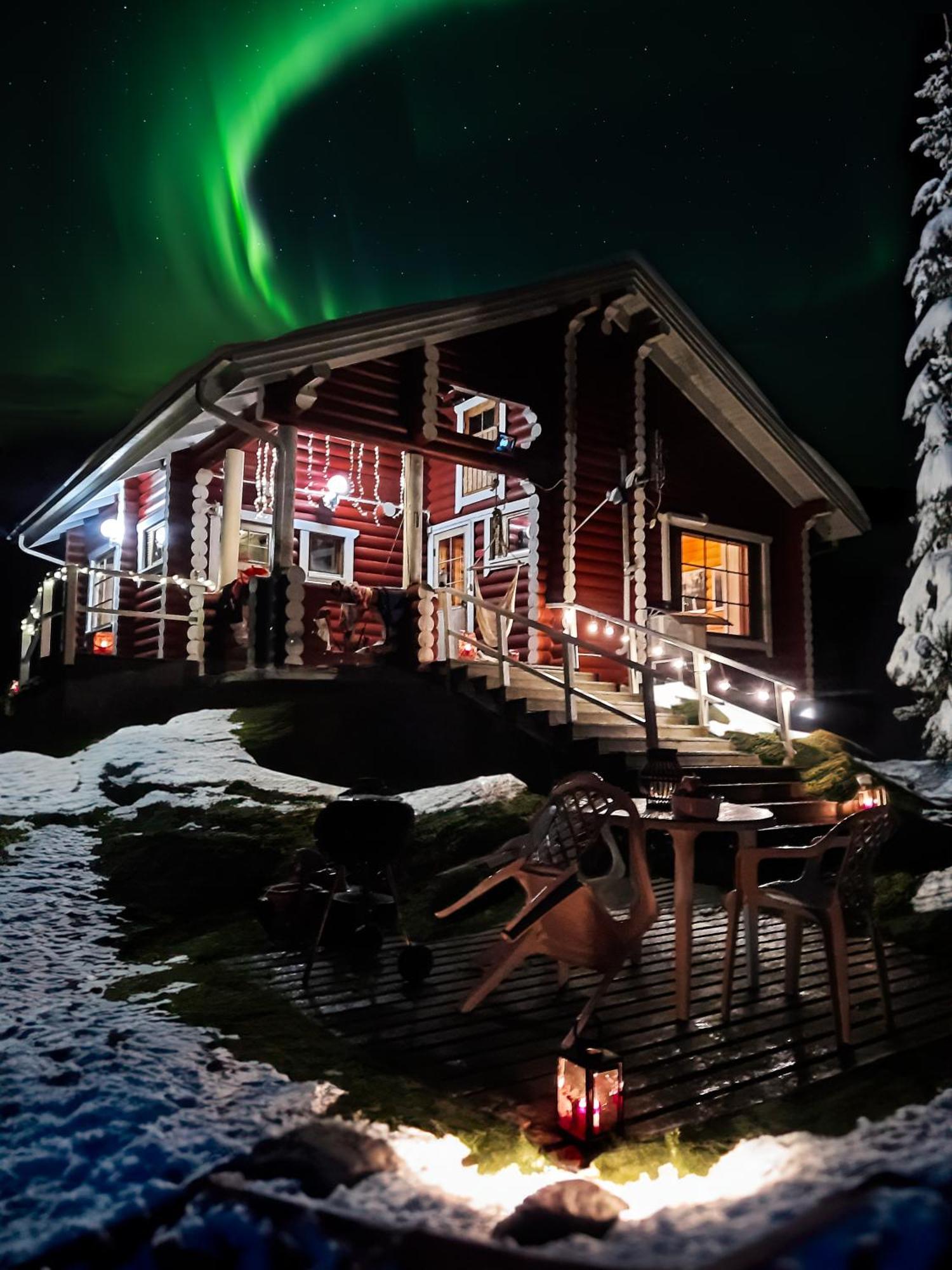 Lapin Villa Hiisi Joen Rannalla Ranua Exteriér fotografie