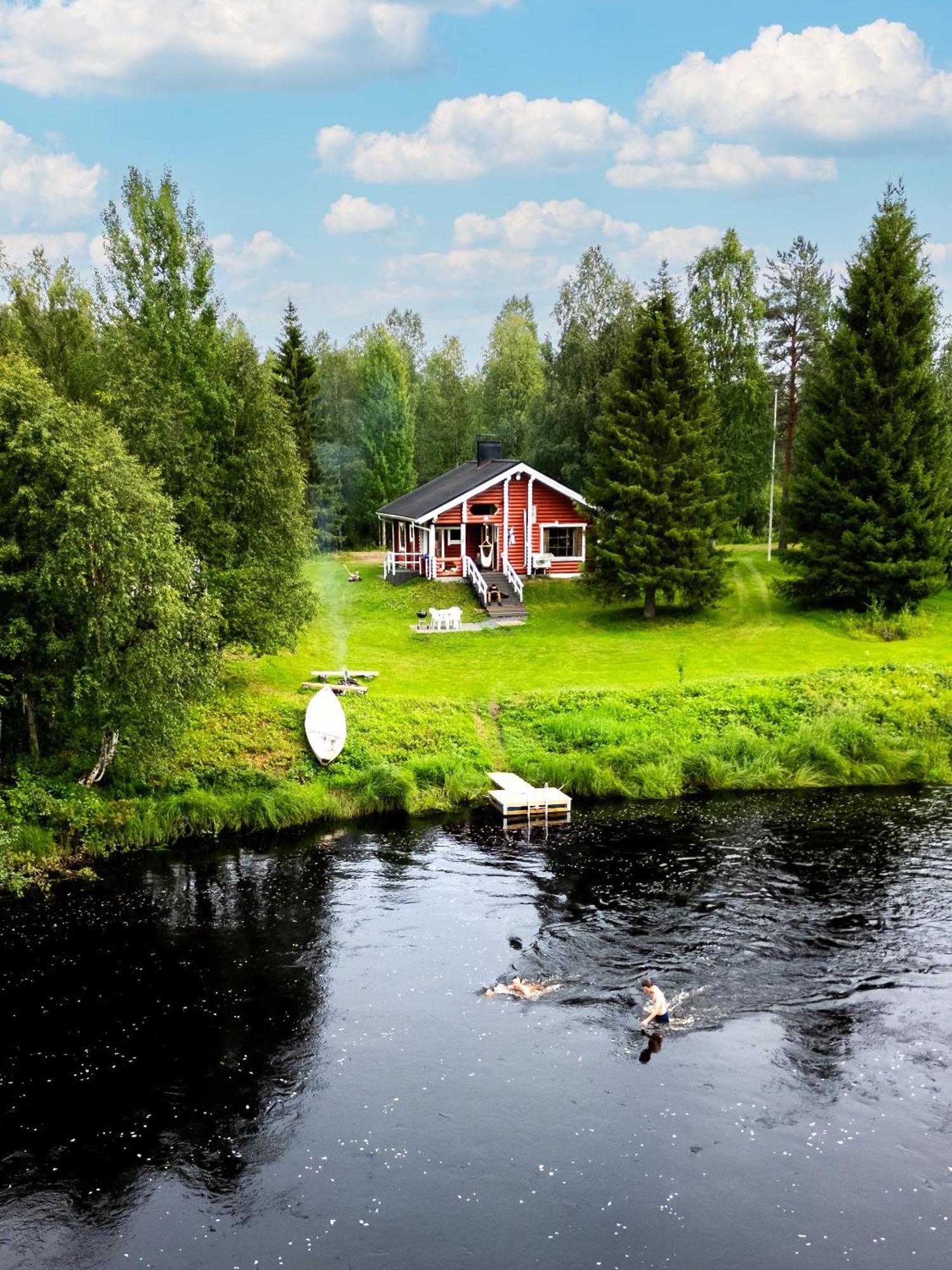 Lapin Villa Hiisi Joen Rannalla Ranua Exteriér fotografie